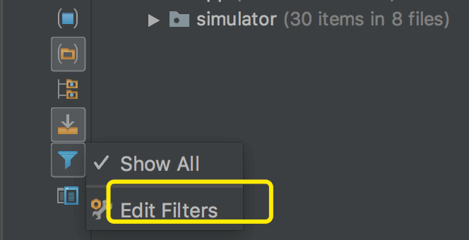 Find Edit Filters Dialog